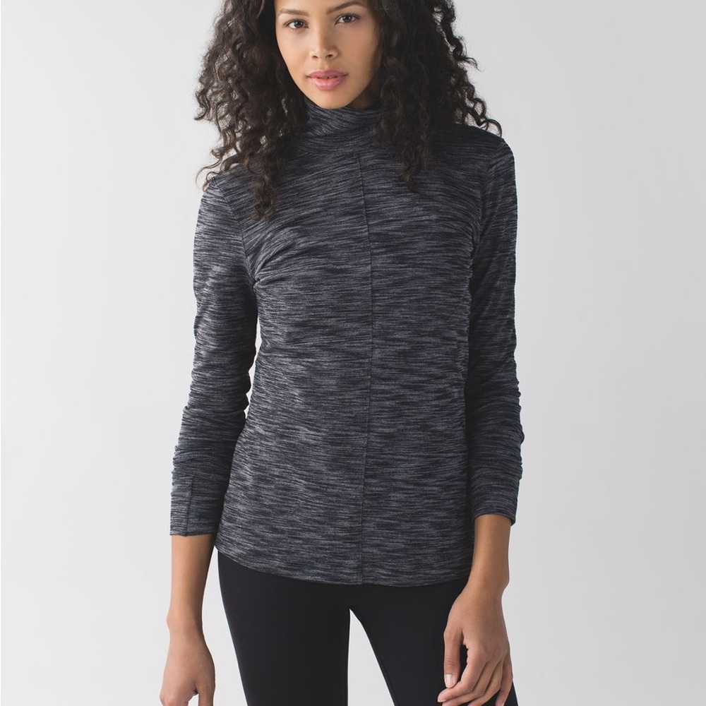 Lululemon & Go Take Off Long Sleeve Mock Neck Top Size 8 - Picture 2 of 10